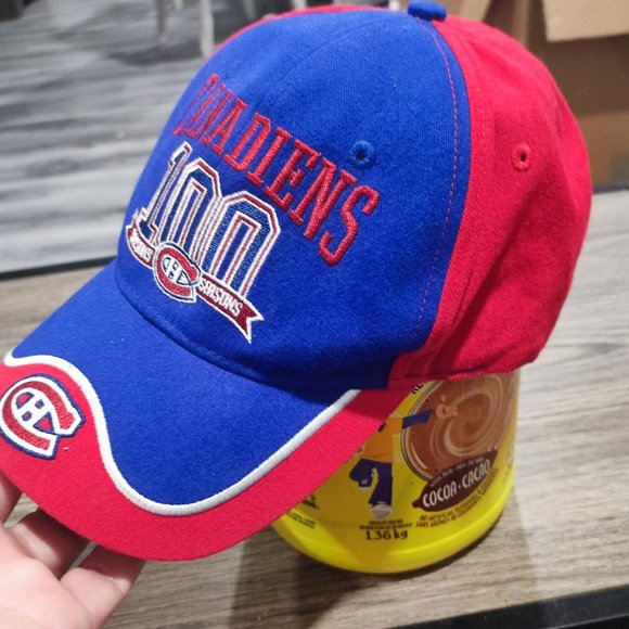 Montreal Canadians 100 season celebrate 1909-2009 hockey cap / hat blue & red - Picture 2 of 6